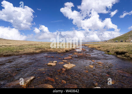 Stream und Creek am Mt. Evans und Summit Lake Park in Colorado Stockfoto