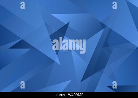 Abstrakte geometrische blaues Dreieck overlay vector Hintergrund Stock Vektor