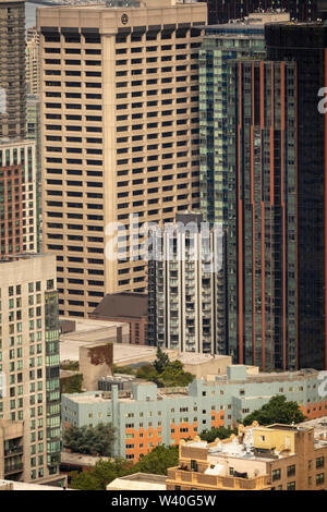 Luftaufnahme der Innenstadt von Seattle, Washington State, USA Stockfoto