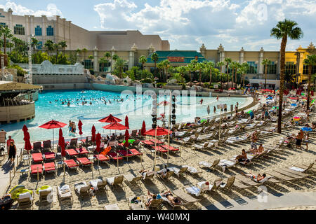 Mandalay Bay Resort Wave Pool Stockfoto