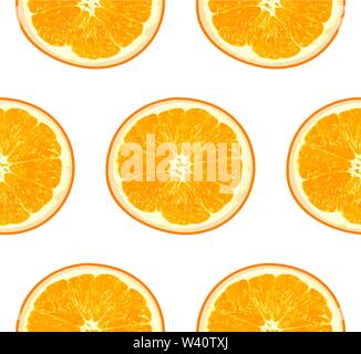 Nahtlose Orange Frucht Muster vektorgrafiken Stock Vektor