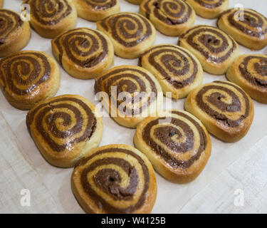 Selbstgemachte Plätzchen gebacken mit Kakao Stockfoto