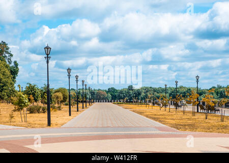 Promenade in der Stadt Parks von Gomel, Weißrussland Stockfoto