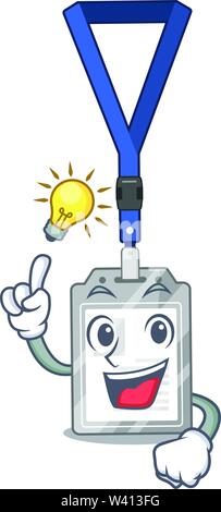 Eine Idee haben, Namensschild in der Karikatur wallet Vector Illustration Stock Vektor