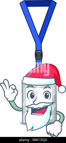 Santa Namensschild in der Karikatur wallet Vector Illustration Stock Vektor