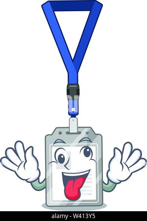 Crazy Namensschild in der Karikatur wallet Vector Illustration Stock Vektor