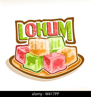 Vector Illustration von Lokum Stock Vektor