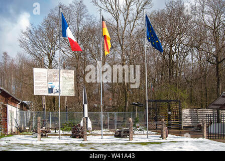 Weltkrieg 2 Relikte am Blockhaus d'Eperlecques (eperlecques Bunker) in Frankreich Stockfoto