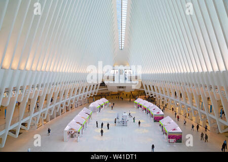 Zeitgenössische Architektur von Oculus, U-Bahn von Santiago Calatrava Stockfoto