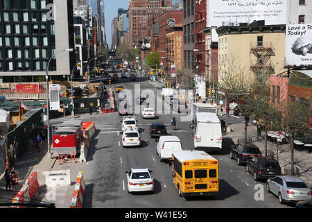 Straße im Viertel Chelsea in Manhattan Stockfoto
