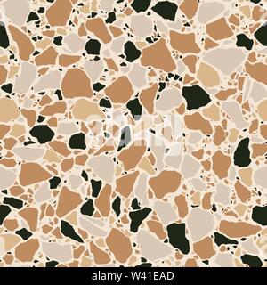 Terrazzo Bodenbelag nahtlose Muster wiederholen. Vector Illustration Hintergrund. Klassische italienische Venezianischen Stil Bodenbeläge. Für Druck-, Textil-, Web-, Home deco Stock Vektor