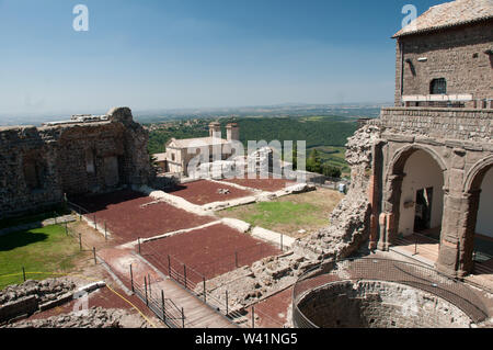 Europa, Italien, Latium, Montefiascone, Rocca dei Papi, Rock der Päpste Stockfoto