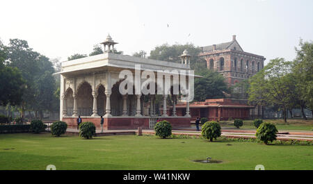 Sawan/Bhadon Pavillon, Hayat Bakhsh Bagh Garten, Red Fort, Delhi, Indien Stockfoto