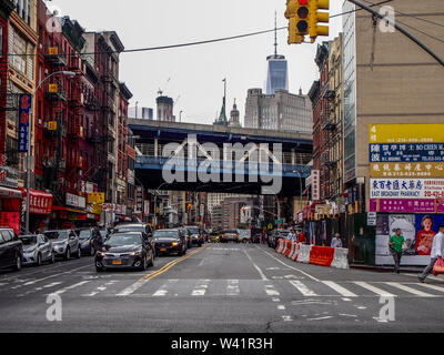 New York - Usa, Juni 23, 2016 - Straße von Chinatown in New York Stockfoto