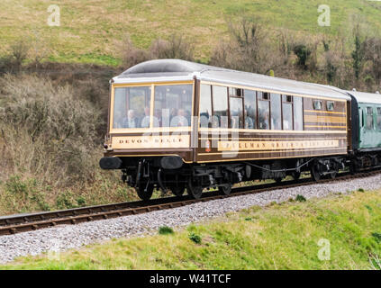 Pullman Beobachtung Auto - Devon Belle Stockfoto