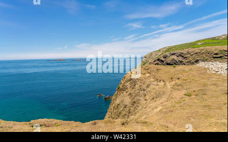 Nur eine der vielen Ansichten während einer Wanderung rund um Ramsey Insel RSPB Nature Reserve Stockfoto