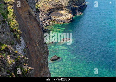 Nur eine der vielen Ansichten während einer Wanderung rund um Ramsey Insel RSPB Nature Reserve Stockfoto