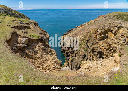 Nur eine der vielen Ansichten während einer Wanderung rund um Ramsey Insel RSPB Nature Reserve Stockfoto