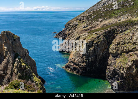 Nur eine der vielen Ansichten während einer Wanderung rund um Ramsey Insel RSPB Nature Reserve Stockfoto