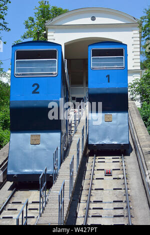Standseilbahn, Zagreb Zagrebačka uspinjača, Zagreb, Kroatien, Europa Stockfoto