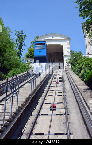 Standseilbahn, Zagreb Zagrebačka uspinjača, Zagreb, Kroatien, Europa Stockfoto