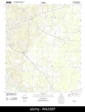 USGS TOPO Karte Louisiana LA Libuse 20120405 TM Stockfoto