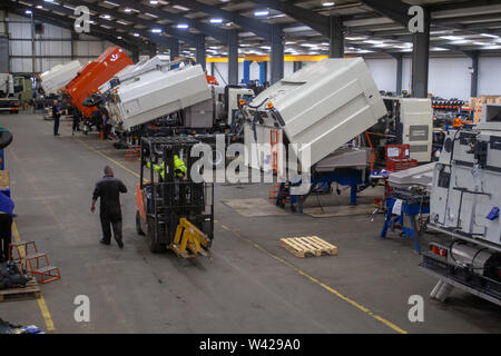 Skarabäus Kehrmaschinen Herstellung und Montage Line UK Stockfoto