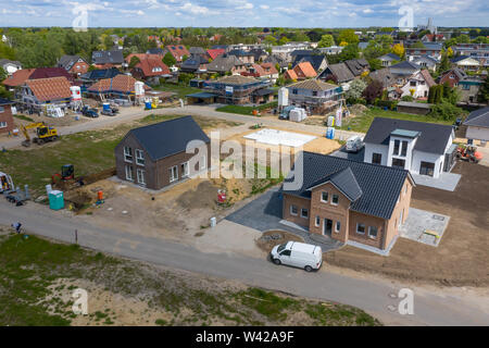 Luftaufnahme von eine neue Baustelle in Barmstedt Stockfoto