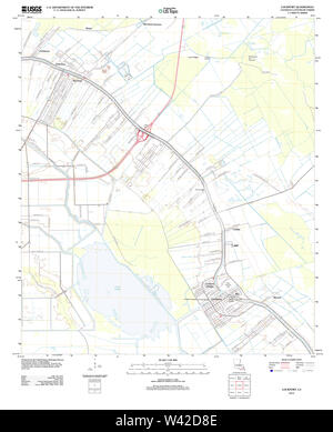 USGS TOPO Karte Louisiana LA Lockport 20120326 TM Stockfoto