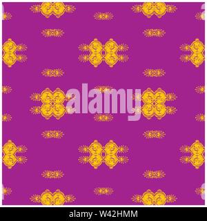 Luxury Violett und Gold nahtlose vintage Muster Stock Vektor
