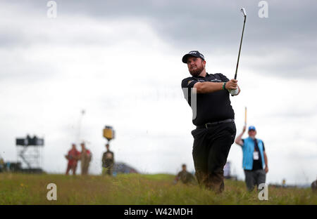 Republik Irland Shane Lowry bei Tag zwei der Open Championship 2019 im Royal Portrush Golf Club. Stockfoto