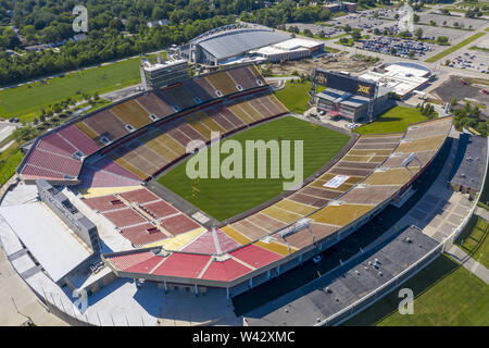 Juli 18, 2019 - Ames, Iowa, USA - 18. Juli 2019 - Ames, Iowa, USA: Luftaufnahmen von Jack Trice Stadion in Ames, Iowa, USA. (Bild: © Walter G Arce Sr Schleifstein Medi/ASP) Stockfoto