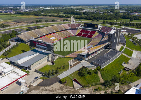 Juli 18, 2019 - Ames, Iowa, USA - 18. Juli 2019 - Ames, Iowa, USA: Luftaufnahmen von Jack Trice Stadion in Ames, Iowa, USA. (Bild: © Walter G Arce Sr Schleifstein Medi/ASP) Stockfoto