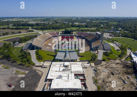 Ames, Iowa, USA. 18 Juli, 2019. Juli 18, 2019 - Ames, Iowa, USA: Luftaufnahmen von Jack Trice Stadion in Ames, Iowa, USA. (Bild: © Walter G Arce Sr Schleifstein Medi/ASP) Stockfoto