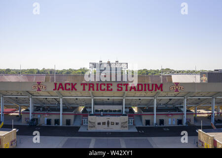 Ames, Iowa, USA. 18 Juli, 2019. Juli 18, 2019 - Ames, Iowa, USA: Luftaufnahmen von Jack Trice Stadion in Ames, Iowa, USA. (Bild: © Walter G Arce Sr Schleifstein Medi/ASP) Stockfoto