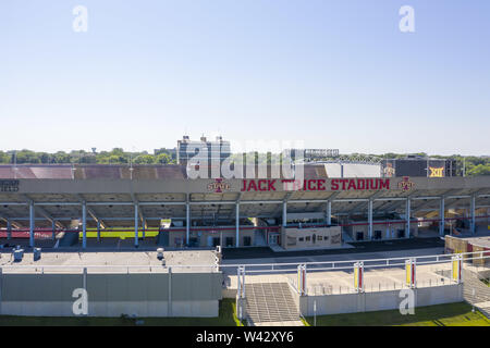 Ames, Iowa, USA. 18 Juli, 2019. Juli 18, 2019 - Ames, Iowa, USA: Luftaufnahmen von Jack Trice Stadion in Ames, Iowa, USA. (Bild: © Walter G Arce Sr Schleifstein Medi/ASP) Stockfoto