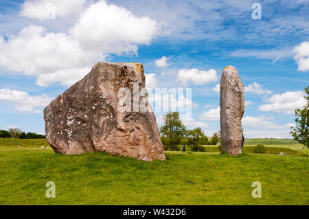 Steine auf die prähistorische Stätte von Avebury, England Stockfoto