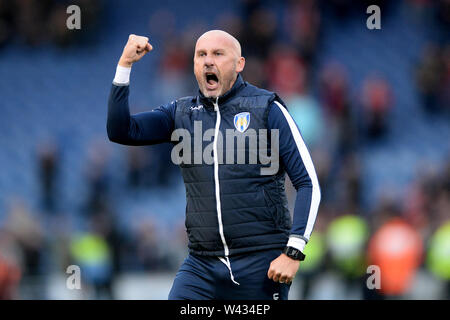 Colchester United Manager John McGreal v-Colchester United v Lincoln City, Sky Bet Liga Zwei, JobServe Gemeinschaft Stadion, Colchester - 27. Oktober 2018 Stockfoto