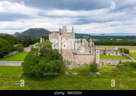 Ansicht von Craigmillar Castle in Edinburgh, Schottland, Großbritannien. Stockfoto