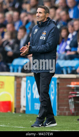 Kilmarnock manager Angelo Alessio erstes Heimspiel in der UEFA Europa League erste Qualifikationsrunde zweite Bein Spiel im Rugby Park, Kilmarnock Stockfoto