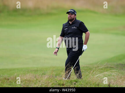 Republik Irland Shane Lowry bei Tag zwei der Open Championship 2019 im Royal Portrush Golf Club. Stockfoto