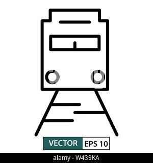 Zug Symbol, Symbol, flache Bauform isoliert auf Weiss. Vector Illustration EPS 10. Stock Vektor