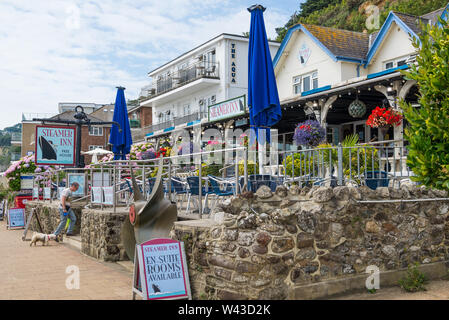 Der Dampfgarer Inn auf der Strandpromenade in Shanklin, Isle of Wight, England, Großbritannien Stockfoto