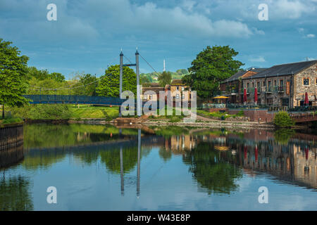 Exeter Quay oder am Kai im frühen Morgenlicht. Devon, England, UK. Stockfoto