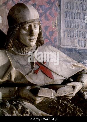 CAPILLA DE LOS ARCE - DEL SEPULCRO DONCEL DON MARTIN VAZQUEZ DE ARCE - SIGLO XV - las mejores - ESCULTURA GOTICA. Autor: VARA SEBASTIAN TALLER DE. Lage: Catedral. Spanien. Fe EL. MARTIN VAZQUEZ DE ARCE. Santa Fe de La Roda. Stockfoto