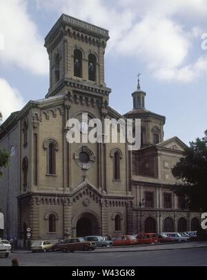 EXT - FACHADA - IGLESIA DE SAN LORENZO - ARQUITECTURA S XIX. Lage: Iglesia de San Lorenzo. Spanien. Stockfoto