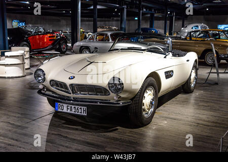 Vom 7. Juli 2019 - Museum EFA Mobile Zeiten in Amerang, Deutschland: BMW 507 Roadster 1956 - 1959. Retro Auto, Oldtimer Stockfoto