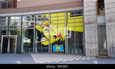 Pikachu Ausbruch! 2017. Ein reales Ereignis von der Pokémon Company in der Hafengegend Yokohama Minato Mirai 21, Japan zwischen 9. August und 15. August organisiert Stockfoto