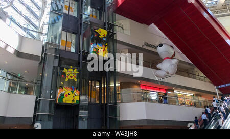 Pikachu Ausbruch! 2017. Ein reales Ereignis von der Pokémon Company in der Hafengegend Yokohama Minato Mirai 21, Japan zwischen 9. August und 15. August organisiert Stockfoto