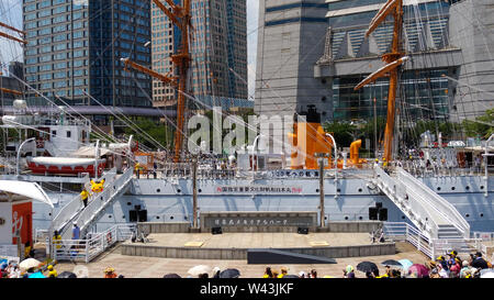 Pikachu Ausbruch! 2017. Ein reales Ereignis von der Pokémon Company in der Hafengegend Yokohama Minato Mirai 21, Japan zwischen 9. August und 15. August organisiert Stockfoto